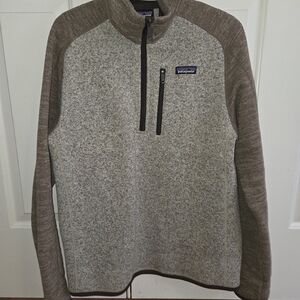 Patagonia Men's Zip-Up Sweater in Gray and Brown